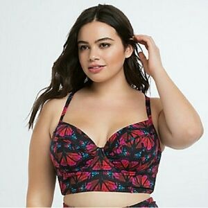 Torrid Multicolour Butterfly Bikini Top